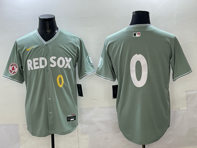 Men Boston Red Sox  #0 green Game 2025 Nike MLB Jersey 002